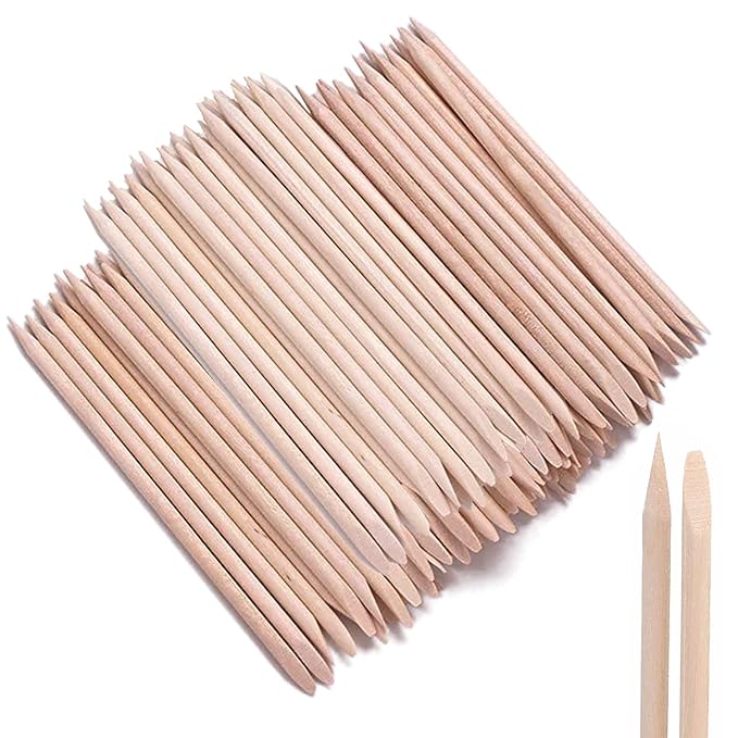 AMOSTBY Orange Sticks For Nails - 150PCS Wooden Cuticle Pusher Stick Cuticle Pusher,4.5 inch Nails Cuticle Remover Tools for Manicure Pedicure