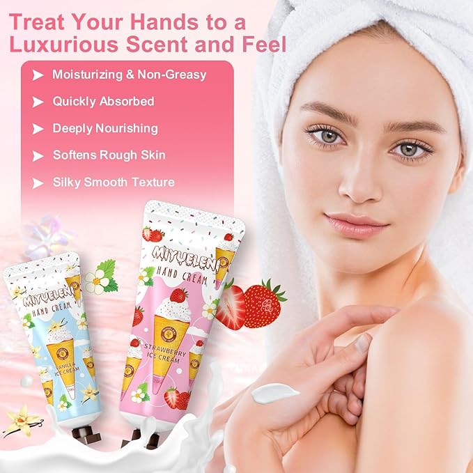 20 Pack Hand Cream Gift Set, Mothers Day Gifts, Moisturizing Hand Lotion for Travel Size Dry Hands, Gifts for Women&Teen Girls, Teacher Appreciation Gifts, Nurses Week Gifts, Small Gifts Bulk 20ml