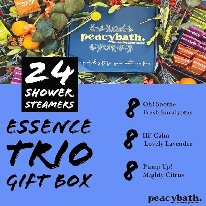 Shower Steamers Aromatherapy 24 Pack - with Essential Oils, Mothers Day Gifts for Mom, Birthday Gifts for Women, Relaxation Stress Relief Self Care – Home SPA, Teacher Appreciation Gift - Eucalyptus
