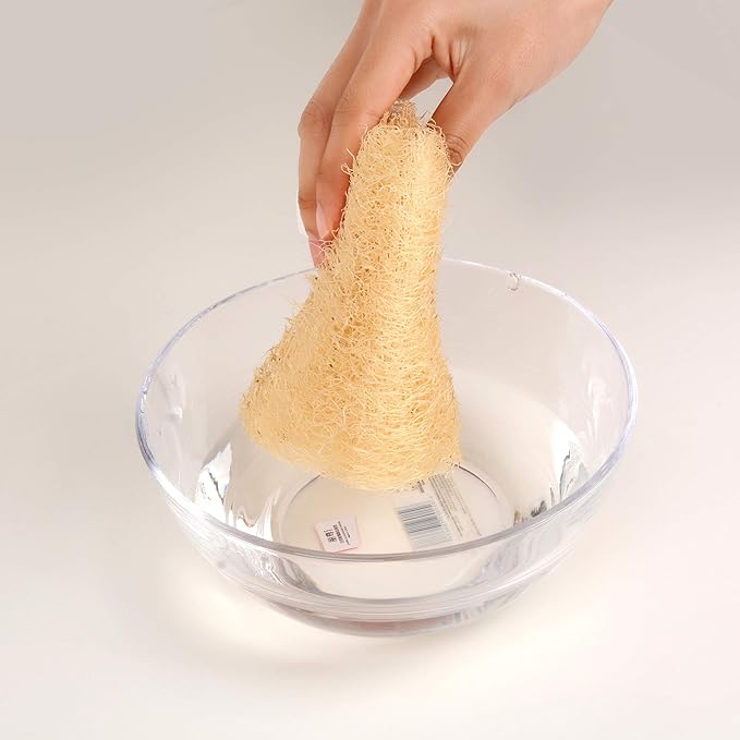 Natural Loofah Sponges Organic Luffa Bath Shower Sponge Exfoliating Body Back Scrubber for Men Women Adults SPA Beauty Bathing Daily Care - 4 PCS