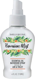 SMELLS BEGONE 4 oz Essential Oil Bathroom Spray - Instantly Eliminate Toilet & Bathroom Odors - Air Freshener Made with Essential Oils (Hawaiian Mist)