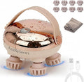 Electric Scalp Massager, Head Massager Relaxes Scalp Pressure & Promotes Hair Growth, Soft Silicone Claws Scratcher Replaceable, Compact, Portable and Rechargeable