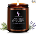 Lavender Rosemary Candle, Scented Candle for Home Soy Wax Candle, Aromatherapy Candle Gift for Women Men, 7oz