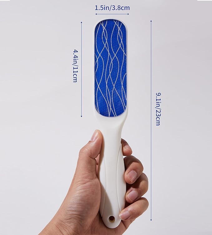 Nano Glass Foot File, Double-Sided Foot Callus Remover Feet Scrubber Hard & Dead Skin Hygienic Pedicure Tool in Shower Heel Scraper for Cracked Heels Smooth Feet Care Lima para Los pies (White)