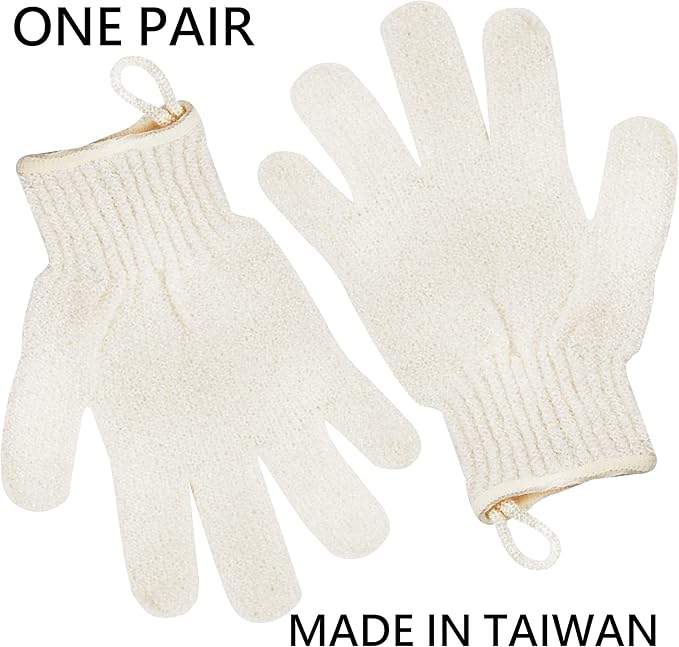 Exfoliating Glove - Body Scrub for Smooth and Soft Skin - Body Exfoliator for Ingrown Hair Dead Skin Remover and Itchy and Flaky Skin - Scrubber Shower Accessories for Women and Men 1 Pair Glove