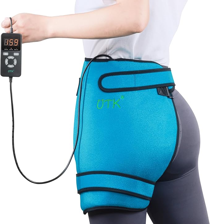 UTK Hip Heating Pad for Sciatica, 5X Far Infrared Heating Pads with 16 Natural Jades & Smart Controller, Lower Back/Thigh/Buttock/Abdomen Electric Heat Pad for Women (16.9 Inch)