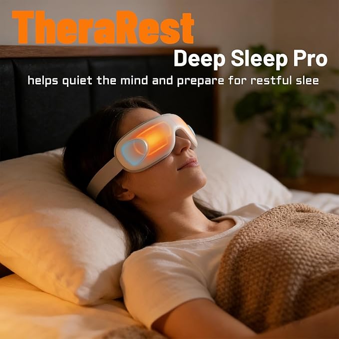 Eyemask, Therarest Deep Sleep Pro, TheraRest Foldable Sleep Mask with Heat and Cooling, for Relaxing, Birthday Gift for Men & Women (2 PCS)
