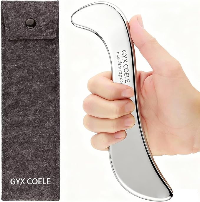 Professional Stainless Steel Muscle Scraper Tool for Physical Therapy, Soft Tissue Massage, IASTM, Plantar Fasciitis, Gua Sha Treatment(S3)