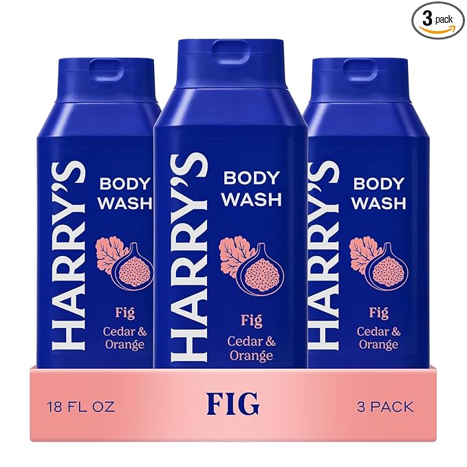 Harry's Men's Body Wash - Fig - (3 Pack) 18 fl oz - Shower Gel for Men - No Parabens, Sulfates, or Dyes