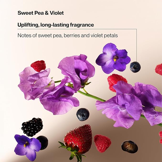 Suave Body Wash Variety 2-Pack, Sweet Pea & Violet + Wild Cherry Blossom – Gentle Body Washes with Floral Blend Oil Essence, 18 Oz Ea