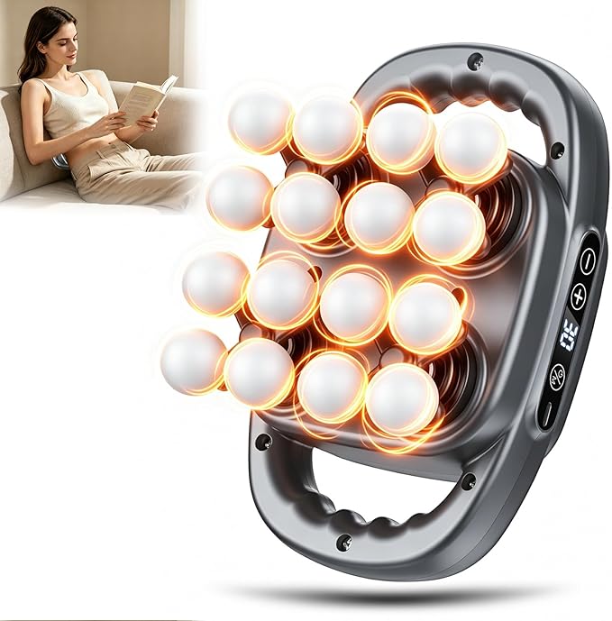 IKG 16 Head Massage Gun Deep Tissue, Body Massage for Back, Shoulders, Neck, Legs, Foot, Massage Gun deep Tissue, Percussion Massager with 3 Modes&30 Intensities Body Muscle Pain Relief, Ideal Gifts