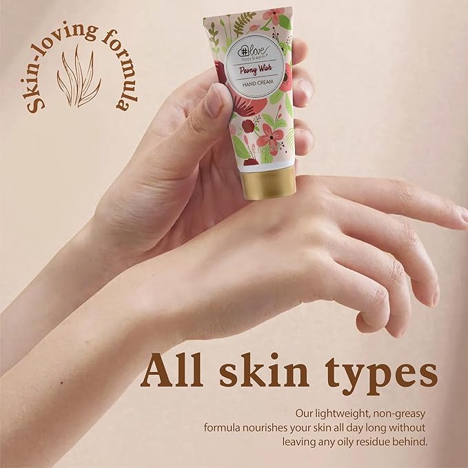 BODY & EARTH # LOVE Hand Cream Gifts Set for Women,Mothers Day Gifts Set for Mom,Skin Care Set with Hand Cream Foot Cream,Soap,Scented Candle,Teacher Appreciation Gifts Nurses,Birthday Gift for Women
