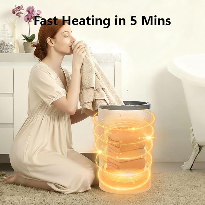 Towel Warmer, 20L Hot Towel Warmers for Bathroom, Auto Shut Off Towel Warmers Spa, 2 Temp Modes&3 Timer Settings, Suitable for Towels, Bathrobes, Blankets, Pajamas, etc