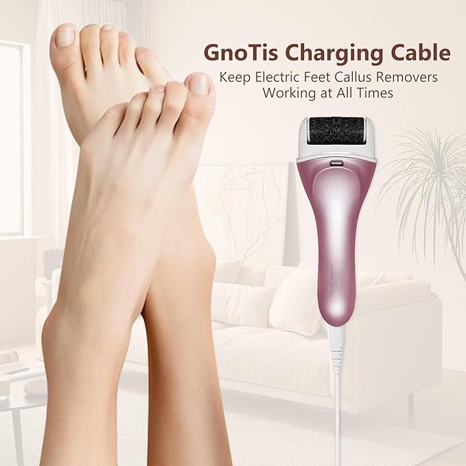 2 Pack Replacement Charger Cable for Electric Callus Remover for Feet, Compatible with Pritech Callus Remover BCM-1138 Electric Foot Callus Remover, Adapter USB Cable for Electric Feet Callus Remover