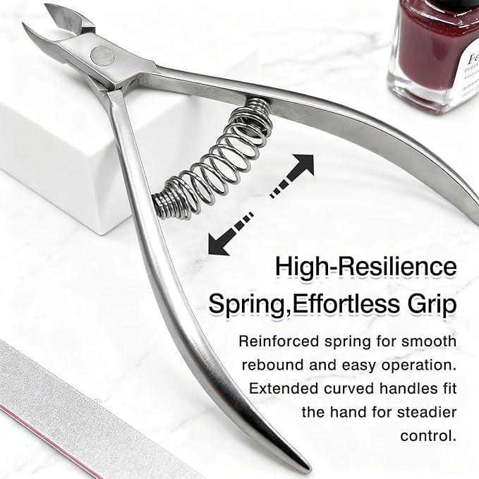 Premium Stainless Steel Cuticle Nipper for Manicure & Pedicure, Precision Nail Care Tool with Sharp Blade