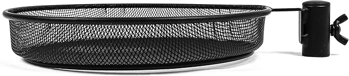 Deck Bird Feeder and Bath with Metal Mesh Tray and Water Bowl – Deck Railing Bird Feeder Mount for Attracting Birds - Detachable, Adjustable, Heavy Duty – Complete with Cleaning Brush and Seed Scoop