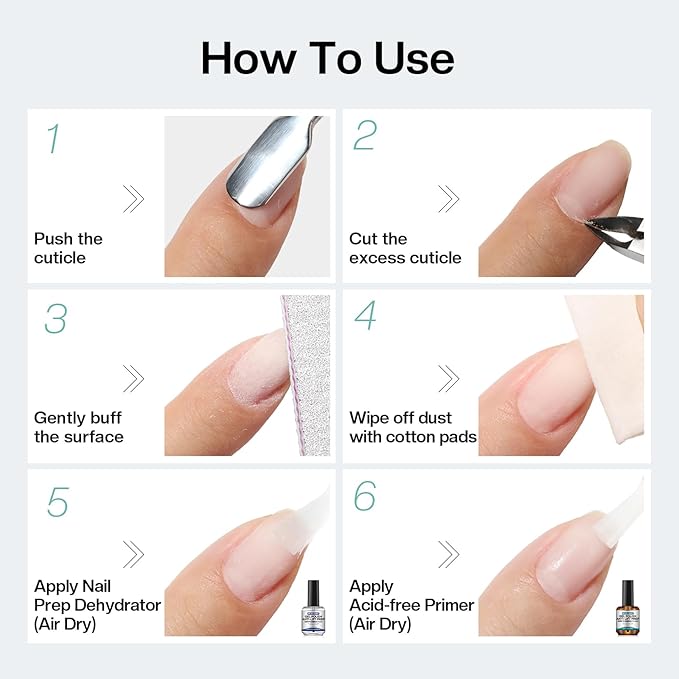 Morovan Gel Nail Primer and Dehydrator: Professional Prep for Gel Polish | Hema-Free Prep Dehydrate for Anti-Lifting | Acid-Free Bond Primer for 28+ Days Long Lasting Adhesion | 15ml Nail Supplies Kit