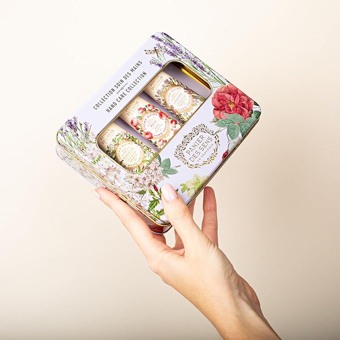 Panier des Sens - Mini Hand Cream Set - Gifts for Women - Rose, Lavender, Verbena Natural Hand Cream - Mothers Day Gift Ideas Made in France - 97% Natural Origin - Hand Lotion Travel Size 3 x 1 Fl Oz