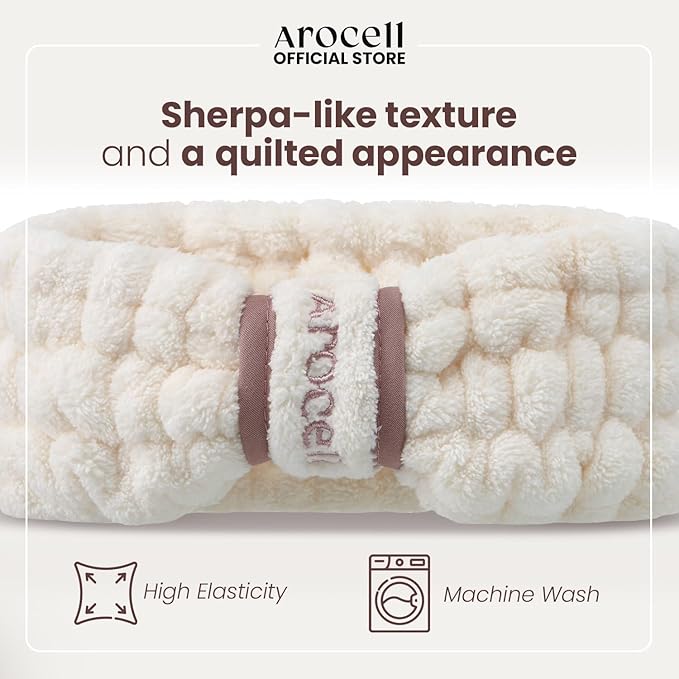 AROCELL OFFICIAL Face Wash Cleansing Headband Makeup Skincare Facial Spa Bath Head Band