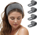 TopTie 4PCS Spa Facial Headband Skincare Makeup Head Wrap Adjustable Terry Cloth Head Band for Washing Face