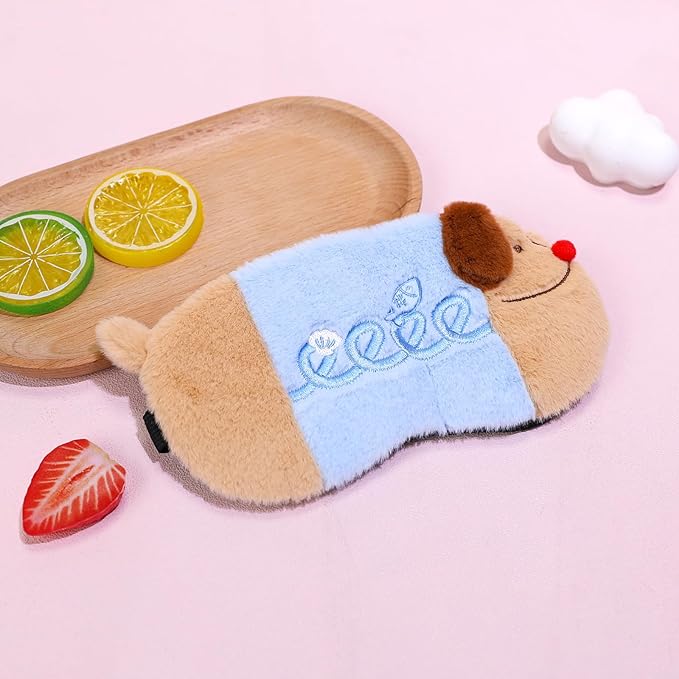 PERFECTSIGHT Sleep Eye Masks, Cute Sleep Eye Cover Lightweight Adjustable Eyeshade Mask Cover for Women Men Sleep Travel Nap, Fish Dachshund