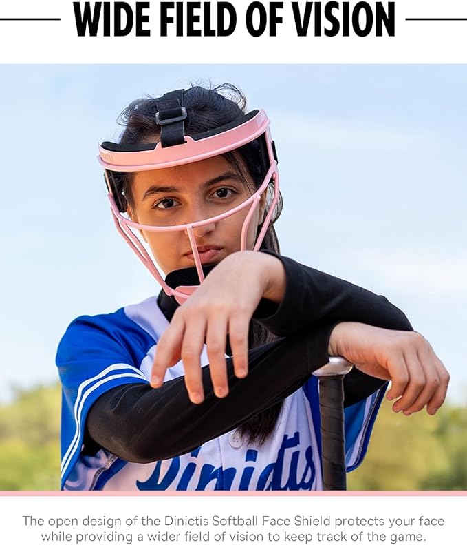 Dinictis Softball Face Mask, Lightweight, Comfortable, with Wide Field Vision, Durable and Safe Face Guards, Premium Protective Softball Fielder's Mask