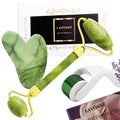 100% Authentic Jade Roller and Gua Sha Set for face I Derma Roller I Facial Tools I Real Guasha I Premium Quality I Mother's Day Gift for wife