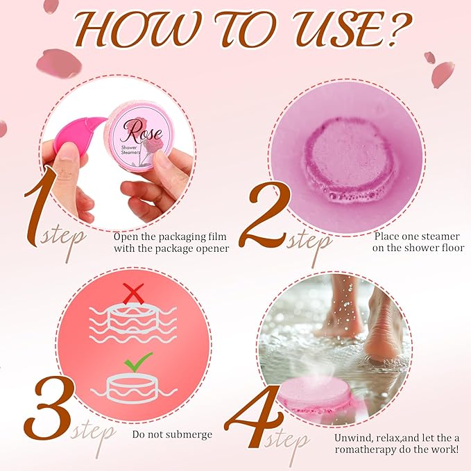 Mothers Day Gifts for Mom Wife Aunt: 6 Pack Shower Steamers Aromatherapy, Spa with Essential Oils Relaxation, Birthday Gift for Women Teens Girls Friend Girlfriend Grandma Sister Daughter