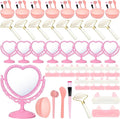 8 Set Spa Party Supplies for Women Spa Party Favors Bulk Include Heart Shaped Mirrors Jade Roller Face Mask Mixing Bowl with Stick Headbands Pink Birthday Gifts Sleepover Parties Supplies