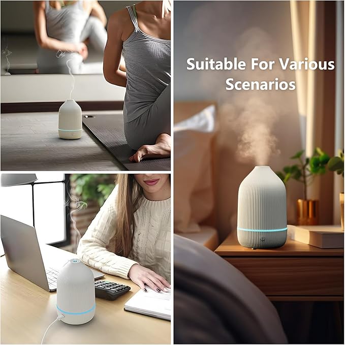 SOICARE Diffuser,USB Plug-in Car Portable Aromatherapy Diffuser,Essential Oils for Diffusers with 7 Colors Lights 2 Switch Mode Waterless Auto Off for Car Home Office Room (USB Power)