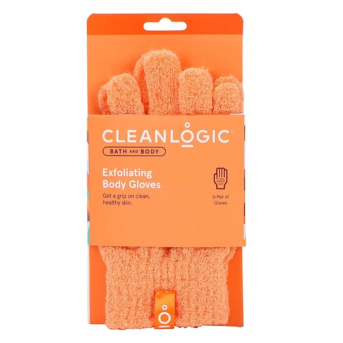 Clean Logic Stretch Bath & Shower Gloves, (1 Pack)