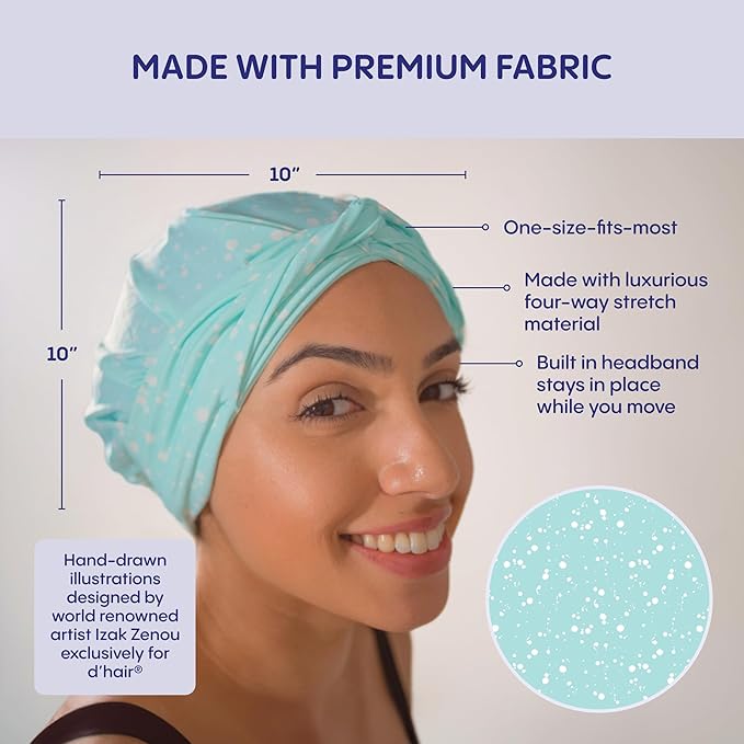d’Hair Spa Facial Headband for Women, Hair Band for Skincare, Facial, Steam Room & Sauna Hat, Soft Stretchy Hair Wrap