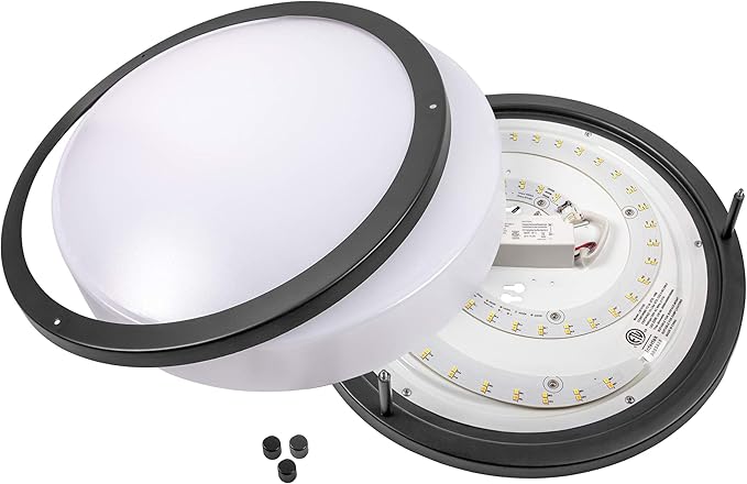 LB72160 LED Flush Mount Ceiling Light, 12 inch, 15W (150W Equivalent) Dimmable 1200lm, 5000K Daylight, Oil Rubbed Bronze Round Lighting Fixture for Kitchen,Hallway,Bathroom,Stairwell
