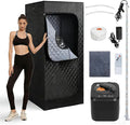 Portable Sauna for Home - Full Body Steam SaunaTent with 3L/1400W Steamer, Remote Control & Foldable Chair - Fast Heating Personal Sauna Box for Detox & Relaxation, 35" x 35" x 71" (Black)