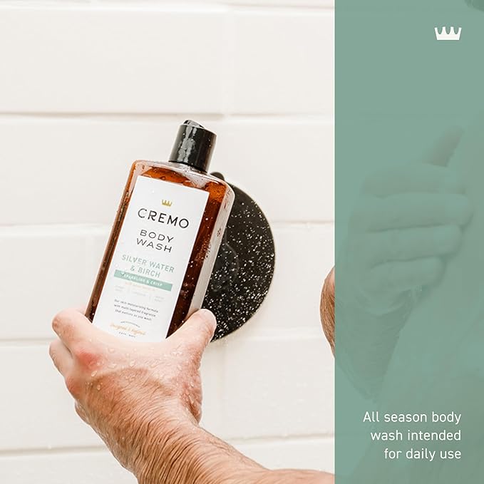 Cremo Body Wash for Men, Rich-Lathering Silver Water & Birch, 16 Fl Oz (Pack of 12)