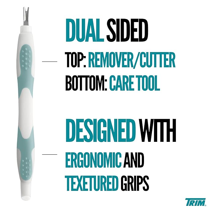 Trim Easy Hold Sure Grip Implements Cuticle Remover/Pusher,Dual Ended,Non Slip, Maximum Grip,V Tip,Cuticle Trimmer,Tool For Manicure,Pedicures,Ergonomic Design,Nail Care Essential, 1 Count (Pack of 2)