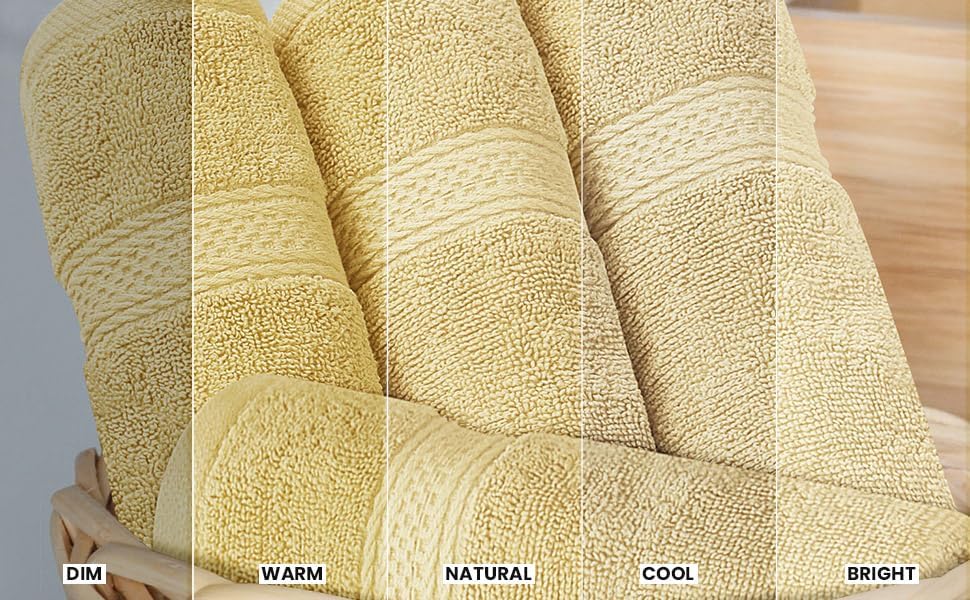 Utopia Towels 8-Piece Premium Towel Set, 2 Bath Towels, 2 Hand Towels, and 4 Wash Cloths, 600 GSM 100% Ring Spun Cotton Highly Absorbent Towels for Bathroom, Gym, Hotel, and Spa (Beige) - Image 3