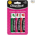ChapStick Lip Care Set, Classic Collection 3-Pack – Spearmint, Cherry, and Strawberry Lip Balm, 0.15 Oz Ea