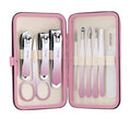 Manicure Set, 10 pcs High-Carbon Steel Nail Clippers Set, Portable Mini Manicure and Pedicure Kit, Travel Grooming Nail Kit with Leather Bag for Men and Women