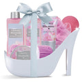 Spa Luxetique Mothers Day Gifts for Women 8pcs High Heel Gift Set for Women Elegant Cherry Blossom Spa Gifts for Womens Birthday Gifts for Womens Wife Sister Girlfriend Friend