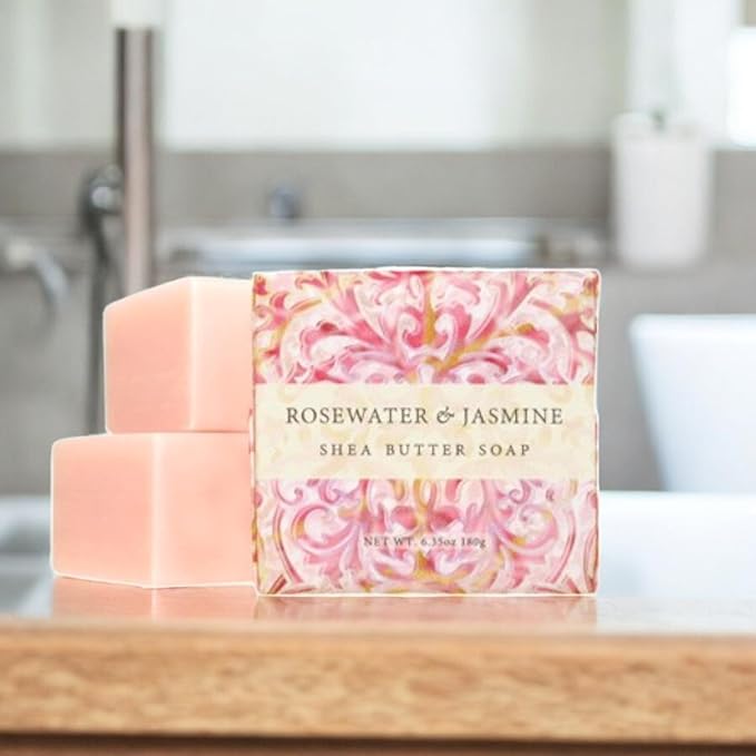 Greenwich Bay Mini Botanical Soap Bars – 12 Pack 1.9 oz Each – Individually Wrapped Guest Soaps for Airbnb, Spa, Travel, Bath – Travel Size Bar Soap Set, Rosewater