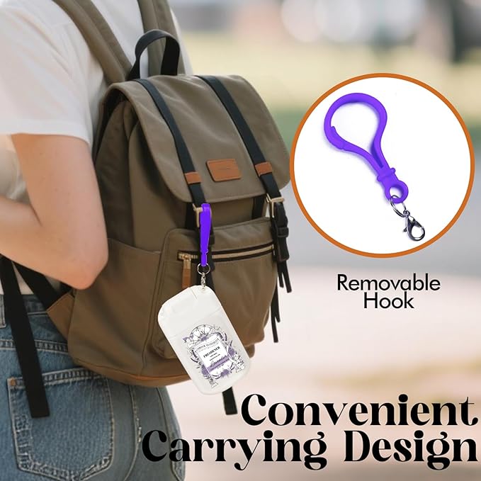 Travel Size Toilet Spray, 2 Pack Air Freshener Spray for Bathroom Deodorizer, Travel Essentials Variety with Removable Hook - Lavender Scent