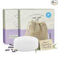 Caprina Fresh Goat Milk Soap Bar, LAVENDER OIL, 3.17 oz Each (6-Pack), Moisturizing & Gentle Cleansing, Includes Exfoliating Mesh Pouch