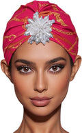 Swim Caps Women Turban Adult Retro Pearl SwimCap for Long and Short Hair Protection,Contouring of The Face, for Swimming Pool/Beach/Water Aerobics/spa Resorts/Watervollyball/Spa/Water Park