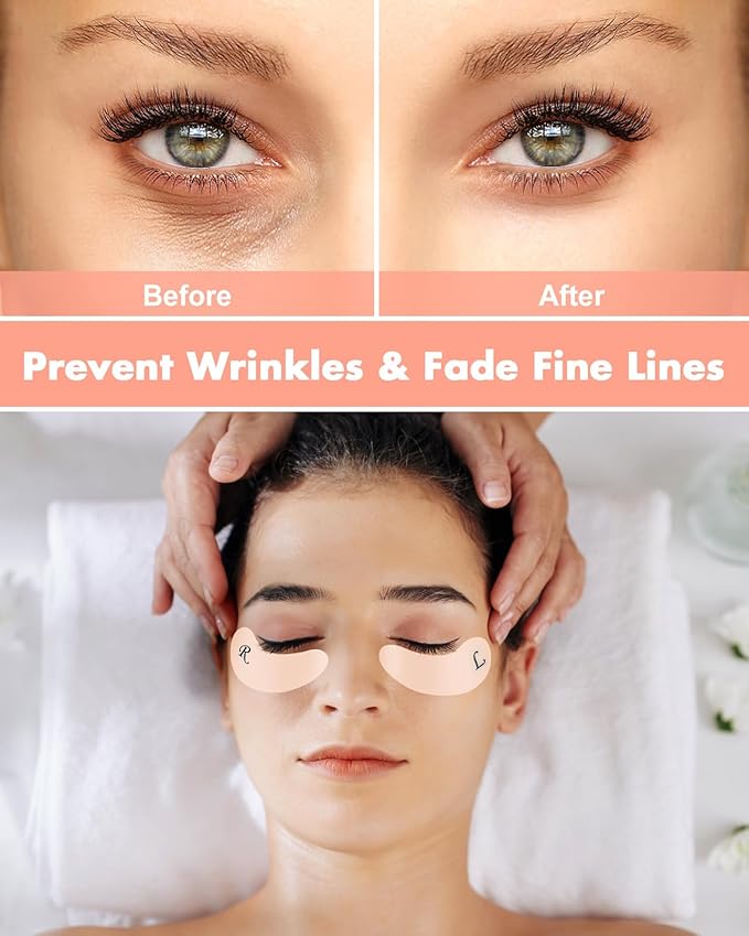 Under Eye Patches Silicone - 3 Pairs Reusable Eye Wrinkle Patches, Reusable Under Eye Mask, Plump Fine Lines & Wrinkles, Cream