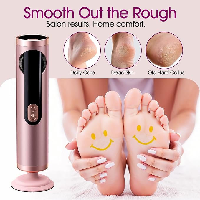 Electric Foot Callus Remover for Dry Foot Skin, Electric Foot File with Most Powerful Motor for Dead Skin & Cracked Heel Like Foot Pumice Stone,Calloused Feet Remover Tool with 2 Detachable Discs