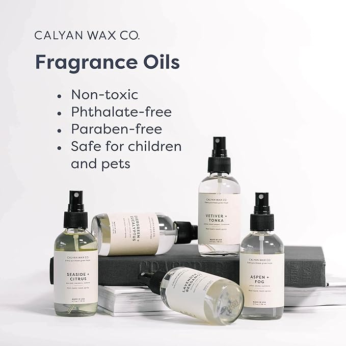 Calyan Wax Co. Lavender & Bergamot Room Spray - Non Toxic Air Freshener - Natural Room Deodorizer with Essential Oils - Air Freshener Spray for Home - 4 fl oz