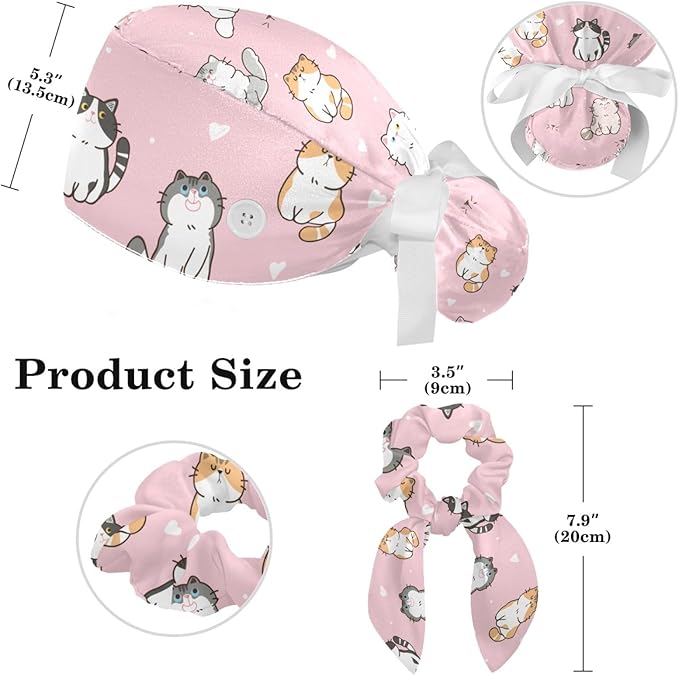 Women's Working Caps with Scrunchies Tarot Pattern Background Lace-Up Hat Unisex Hair Covers One Size