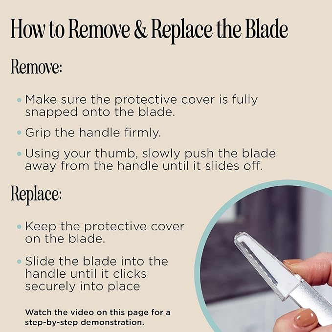 Professional-Grade Dermaplaning Tool – Designed for Precision Exfoliation with Light Pressure – Removes Peach Fuzz & Dead Skin