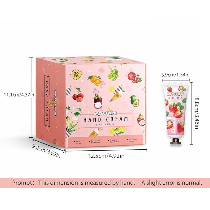 Hand Cream Gift Set 20 Pack, Mothers Day Gifts, Moisturizing Hand Lotion Travel Size for Dry Hands, Birthdays Gifts for Women&Teengirls,Teacher Appreciation Gifts, Nurses Week Gifts, Small Bulk Gifts